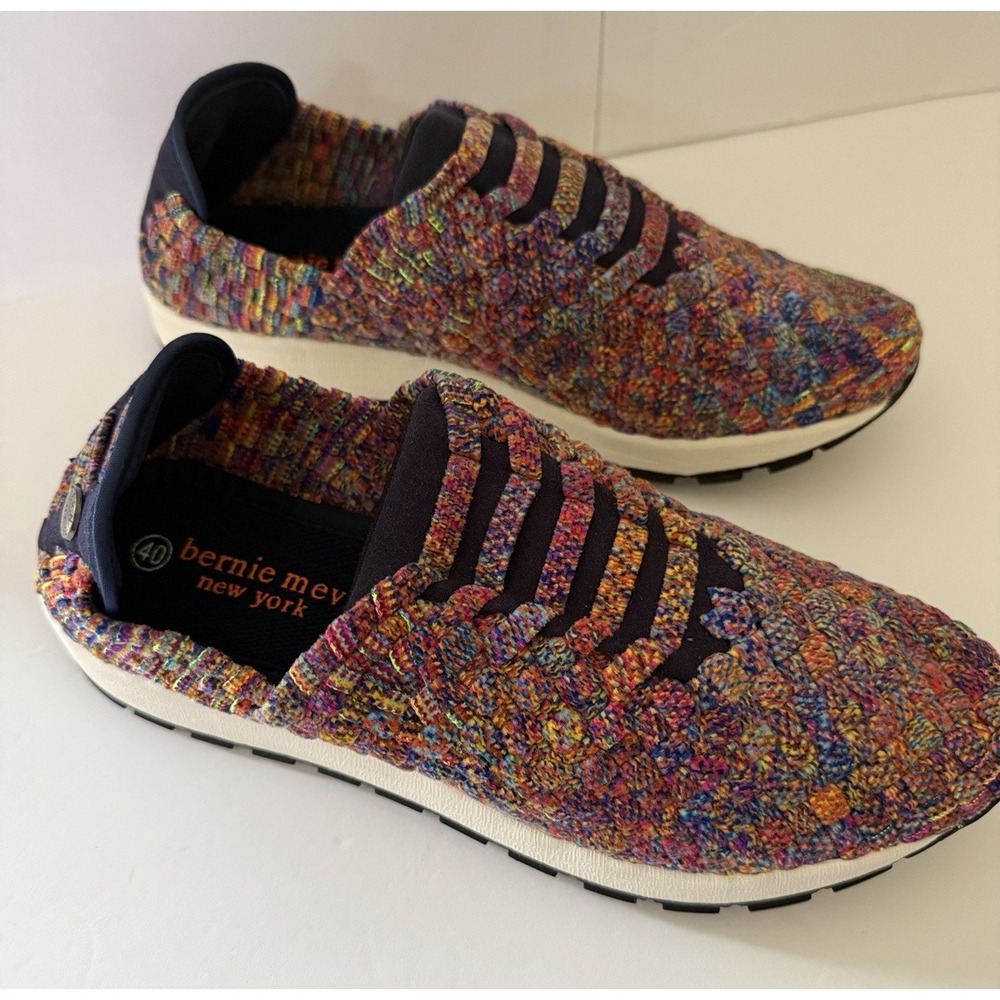 Bernie Mev Sneaker Multi Color Chenille Tara Vivaldi Womens 40 Size 9-9.5 New